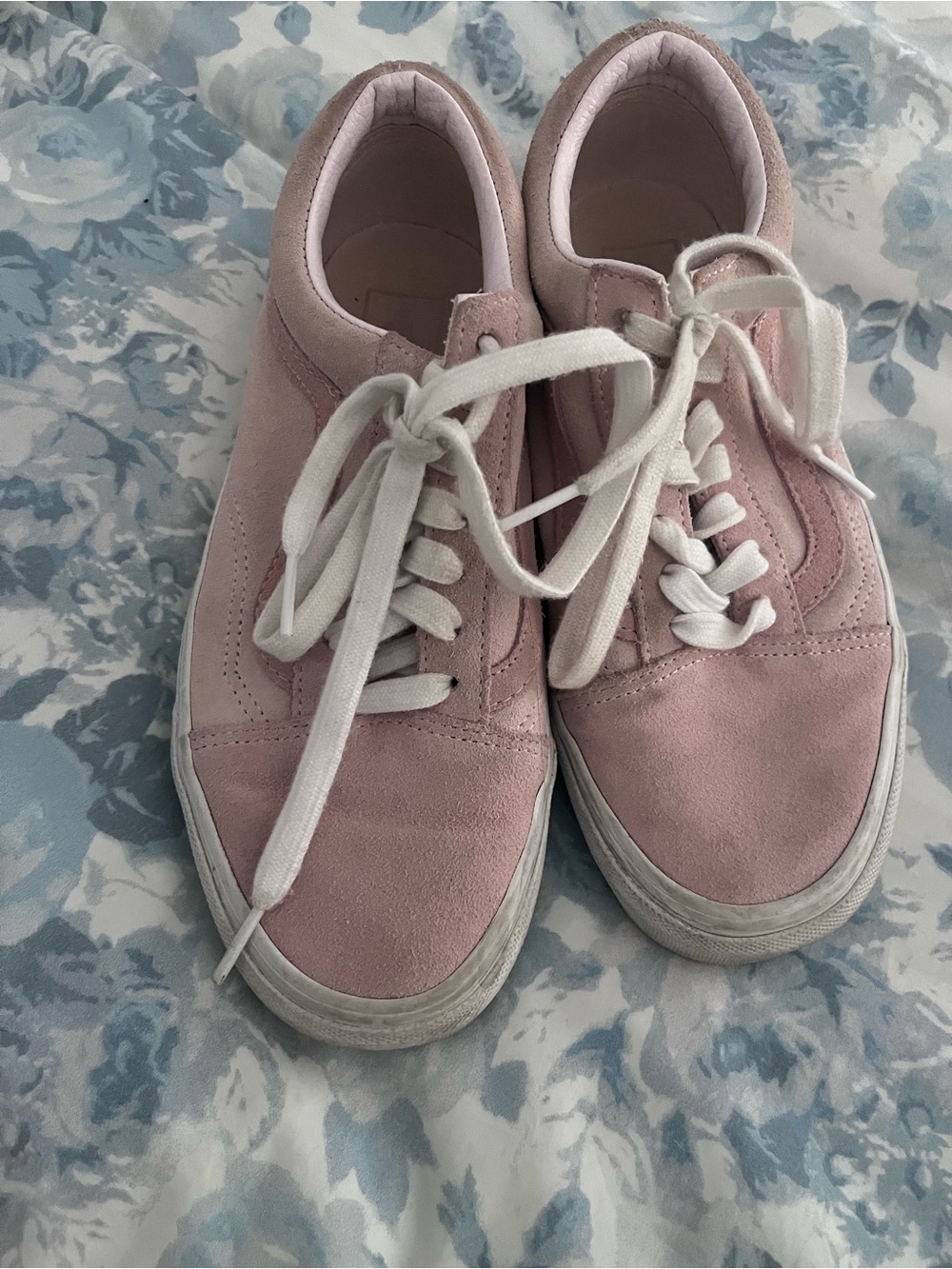 Vans Pink Suede Low-Top Sneakers